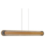 Petra Linear Pendant - Teak / Natural Slate