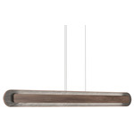 Petra Linear Pendant - American Walnut / Natural Slate