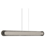 Petra Linear Pendant - Organic White / Natural Slate