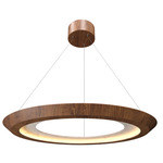 Petra Tapered Ring Pendant - Imbuia / Crystal White Stone