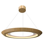 Petra Tapered Ring Pendant - Louro Freijo / Crystal White Stone