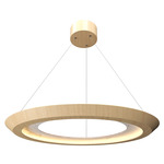 Petra Tapered Ring Pendant - Maple / Crystal White Stone