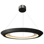 Petra Tapered Ring Pendant - Charcoal / Crystal White Stone