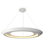 Petra Tapered Ring Pendant - Organic White / Crystal White Stone