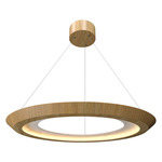 Petra Tapered Ring Pendant - Louro Freijo / Crystal White Stone
