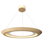 Petra Tapered Ring Pendant - Maple / Crystal White Stone