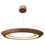 Petra Tapered Ring Pendant - Imbuia / Crystal White Stone