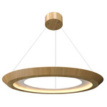 Petra Tapered Ring Pendant - Louro Freijo / Crystal White Stone