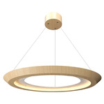 Petra Tapered Ring Pendant - Maple / Crystal White Stone