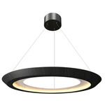 Petra Tapered Ring Pendant - Charcoal / Crystal White Stone
