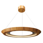Petra Tapered Ring Pendant - Teak / Natural Slate