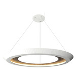 Petra Tapered Ring Pendant - Organic White / Natural Slate
