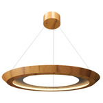 Petra Tapered Ring Pendant - Teak / Natural Slate