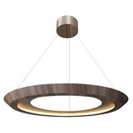 Petra Tapered Ring Pendant - American Walnut / Natural Slate