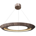 Petra Tapered Ring Pendant - American Walnut / Natural Slate
