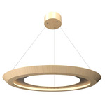 Petra Tapered Ring Pendant - Maple / Natural Slate