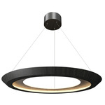 Petra Tapered Ring Pendant - Charcoal / Natural Slate