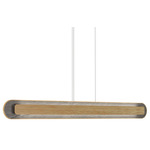 Petra Linear Pendant - Louro Freijo / Natural Slate