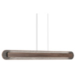 Petra Linear Pendant - American Walnut / Natural Slate