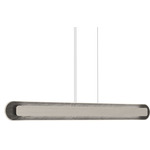 Petra Linear Pendant - Organic White / Natural Slate