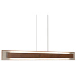 Petra Linear Rectangle Pendant - Imbuia / Crystal White Stone