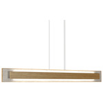 Petra Linear Rectangle Pendant - Louro Freijo / Crystal White Stone