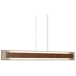 Petra Linear Rectangle Pendant - Imbuia / Crystal White Stone