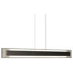 Petra Linear Rectangle Pendant - Charcoal / Crystal White Stone