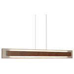 Petra Linear Rectangle Pendant - Imbuia / Crystal White Stone