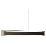Petra Linear Rectangle Pendant - Charcoal / Crystal White Stone