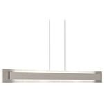 Petra Linear Rectangle Pendant - Organic White / Crystal White Stone