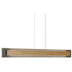 Petra Linear Rectangle Pendant - Louro Freijo / Natural Slate