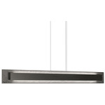 Petra Linear Rectangle Pendant - Charcoal / Natural Slate