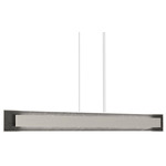 Petra Linear Rectangle Pendant - Organic White / Natural Slate