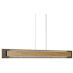 Petra Linear Rectangle Pendant - Louro Freijo / Natural Slate