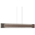 Petra Linear Rectangle Pendant - American Walnut / Natural Slate