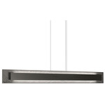 Petra Linear Rectangle Pendant - Charcoal / Natural Slate
