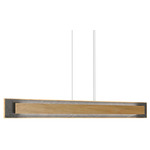Petra Linear Rectangle Pendant - Louro Freijo / Natural Slate