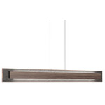 Petra Linear Rectangle Pendant - American Walnut / Natural Slate