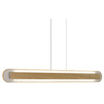 Petra Linear Pendant - Louro Freijo / Crystal White Stone