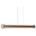 Petra Linear Pendant - American Walnut / Crystal White Stone