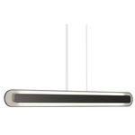 Petra Linear Pendant - Charcoal / Crystal White Stone