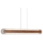 Petra Linear Pendant - Imbuia / Crystal White Stone