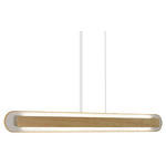 Petra Linear Pendant - Louro Freijo / Crystal White Stone