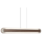 Petra Linear Pendant - American Walnut / Crystal White Stone