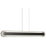 Petra Linear Pendant - Charcoal / Crystal White Stone