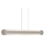 Petra Linear Pendant - Organic White / Crystal White Stone
