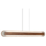 Petra Linear Pendant - Imbuia / Crystal White Stone