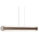 Petra Linear Pendant - American Walnut / Crystal White Stone