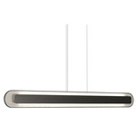 Petra Linear Pendant - Charcoal / Crystal White Stone